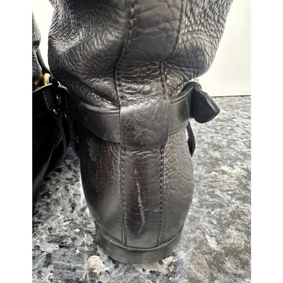 Women’s Gucci Horsebit Riding Boots Shoes Knee Black Sz EUR 38.5 204175 - Picture 6 of 16